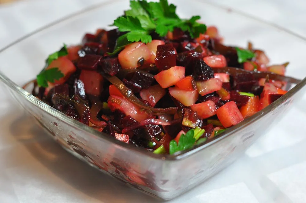 Винегрет с морской капустой